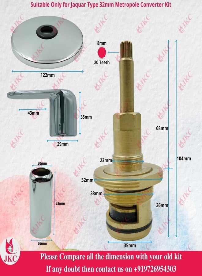 JKC 32mm Jaguar Metropole Converter Kit - Convert Push Valve to Normal Flush, Metropole to Flush Converter Kit, Metropole Repair Kit, Flush Converter Kit - Image 2